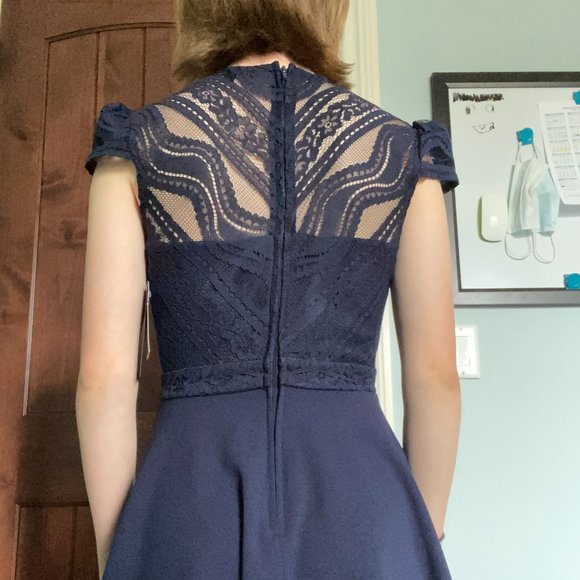 City Studio blue fit and flare dress size 0 junior - Picture 5 of 11